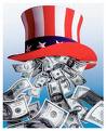 uncle sam hat and money